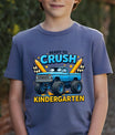 Navy T-shirt with blue monster truck and 