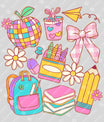 Back to School DTF Transfer – Colorful Kids Letter Design