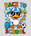 Back to School DTF Transfer – Cool Cartoon Duck Design