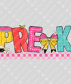 PRE-K Rainbow Letters – Fun Back-to-School DTF Transfer