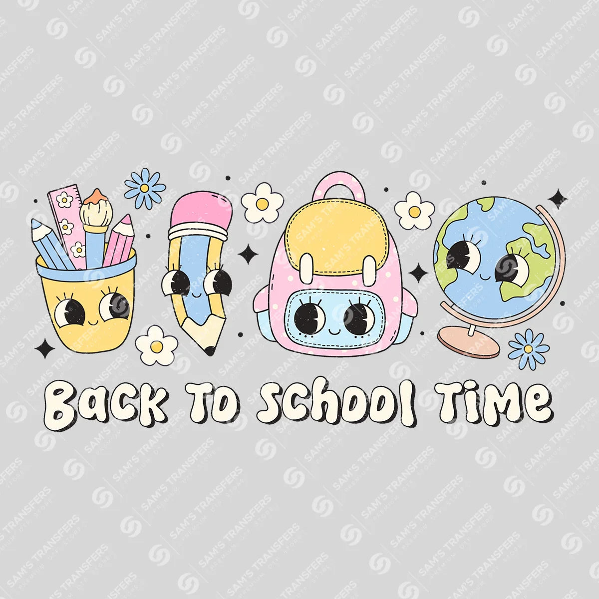 Back to School Time – Kawaii Pastel DTF Transfer