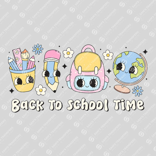 Back to School Time – Kawaii Pastel DTF Transfer