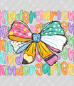 Kindergarten Bow – Colorful Back-to-School DTF Transfer