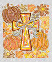 Autumn Cross with Pumpkins – Fall Faith DTF Transfer