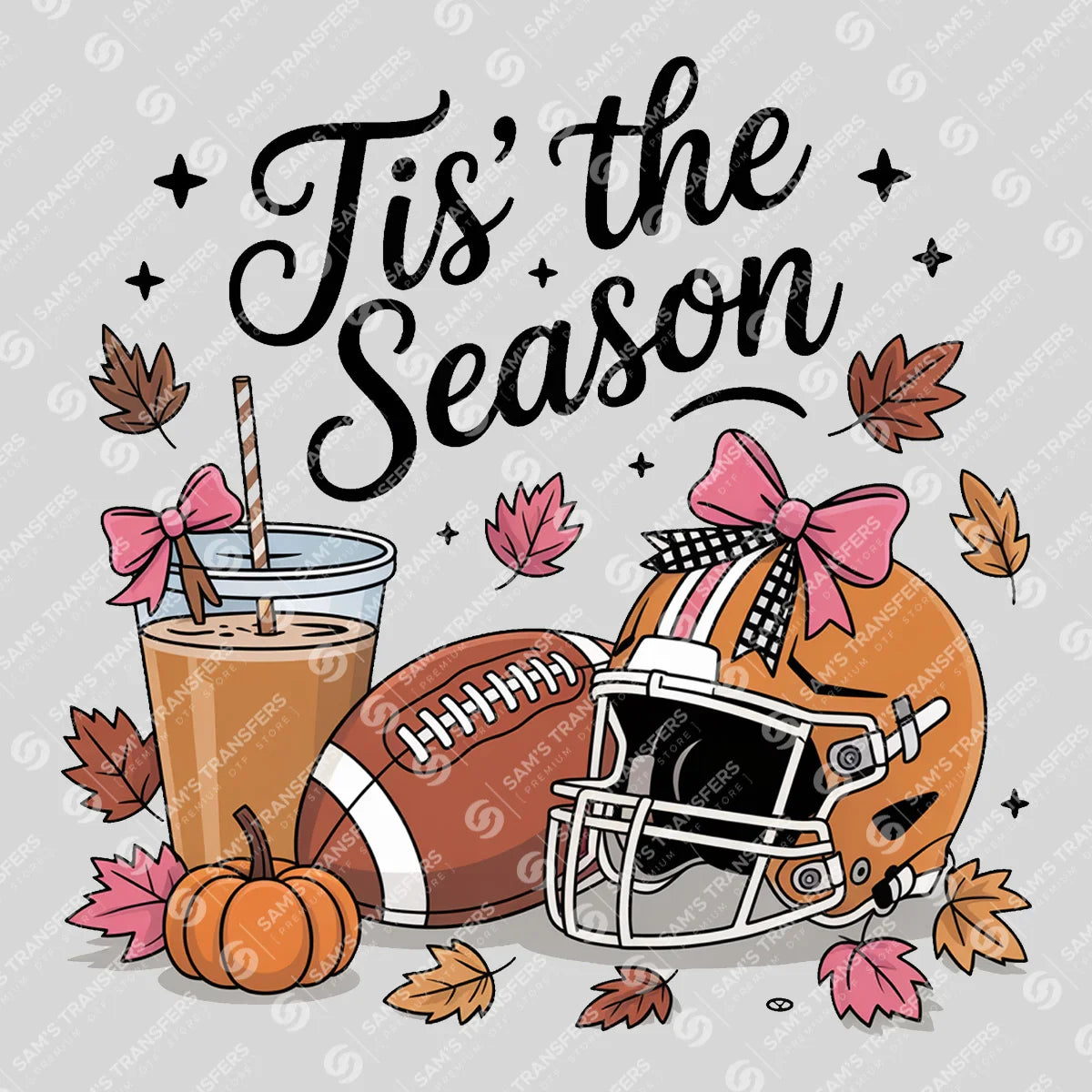Tis’ the Season – Fall Football & Coffee DTF Transfer