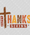 Happy Thanksgiving Cross – Faith-Inspired Fall DTF Transfer
