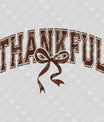 Thankful with Bow – Classic Fall Lettered DTF Transfer