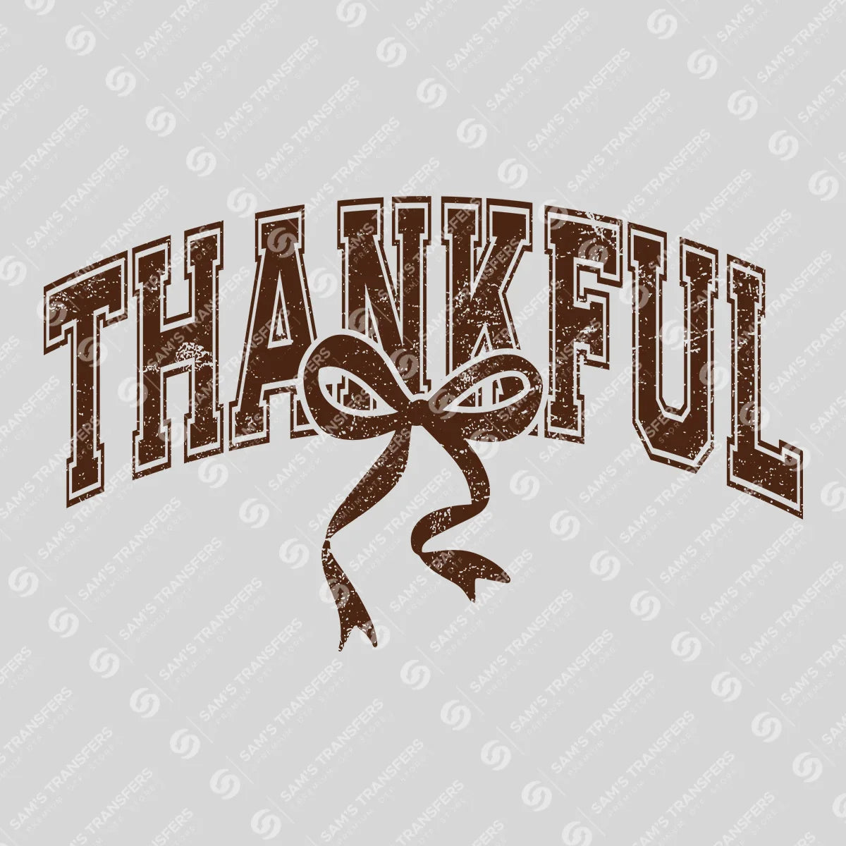 Thankful with Bow – Classic Fall Lettered DTF Transfer