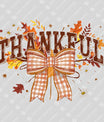 Thankful Fall Leaves & Bow DTF Transfer – Autumn Sweatshirt Print