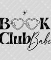 Book Club Babe – Heart Glasses Script DTF Transfer