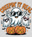 Creepin’ It Real – Cool Ghosts Kids Halloween DTF Transfer