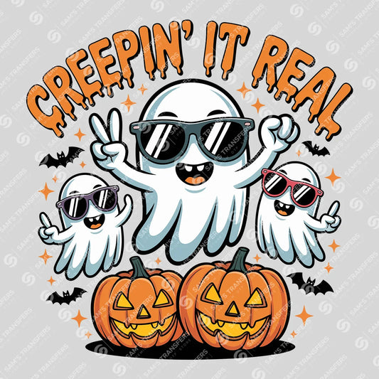 Creepin’ It Real – Cool Ghosts Kids Halloween DTF Transfer