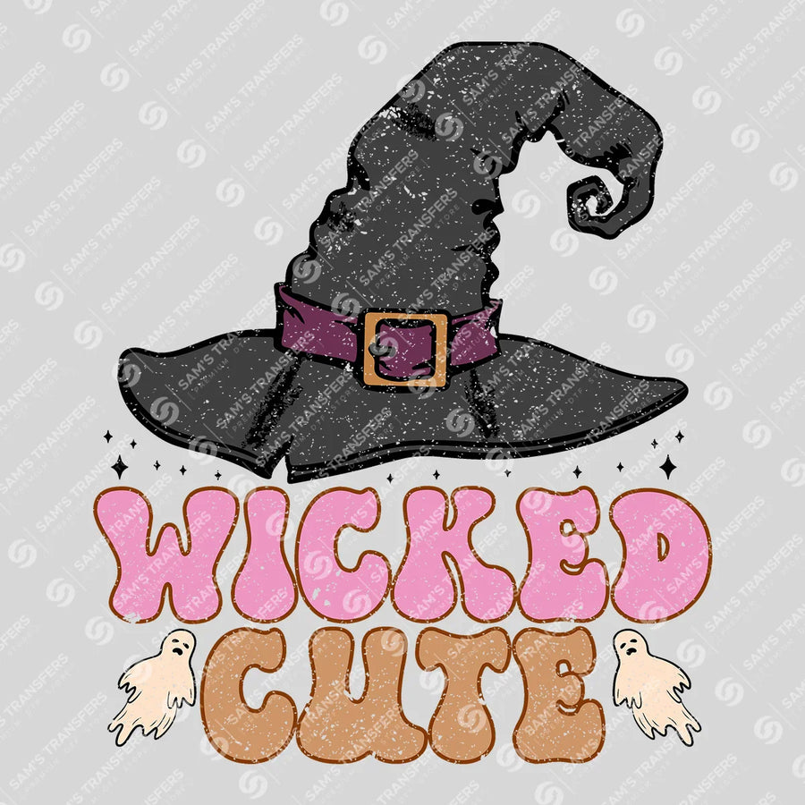 Wicked Cute – Kids Halloween Witch Hat DTF Transfer