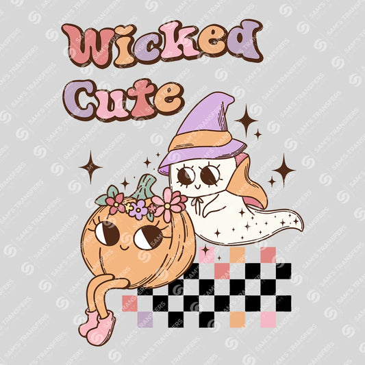 Wicked Cute – Ghost & Pumpkin Kids Halloween DTF Transfer