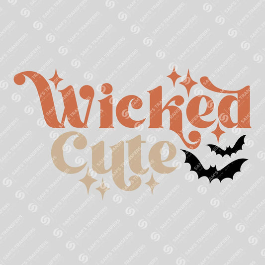 Wicked Cute – Retro Halloween Bat Kids DTF Transfer