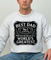 Father's Day Best Dad Text Ready DTF Transfer | FR2018