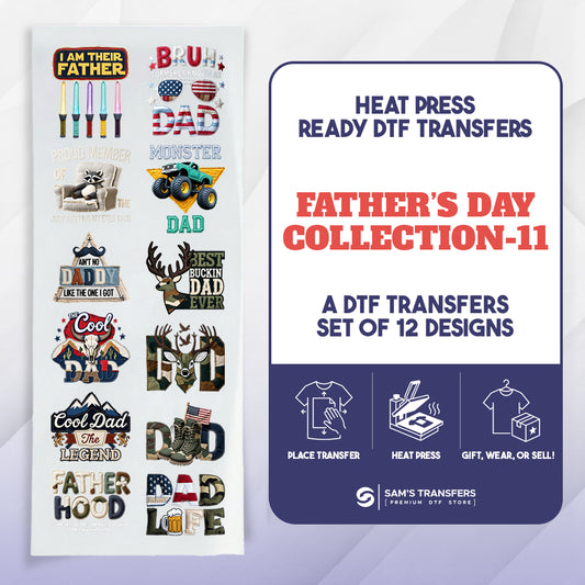 Fathers Day DTF Transfer Bundle | Best Seller Adult-size T-shirt Designs | Bundle-Collection-11