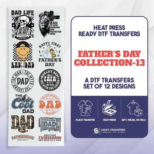 Fathers Day DTF Transfer Bundle | Best Seller Adult-size T-shirt Designs | Bundle-Collection-13
