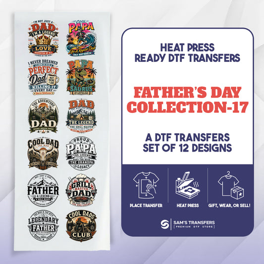 Father"s Day DTF Transfer Bundle | Best Seller Adult-size T-shirt Designs | Bundle-Collection-17