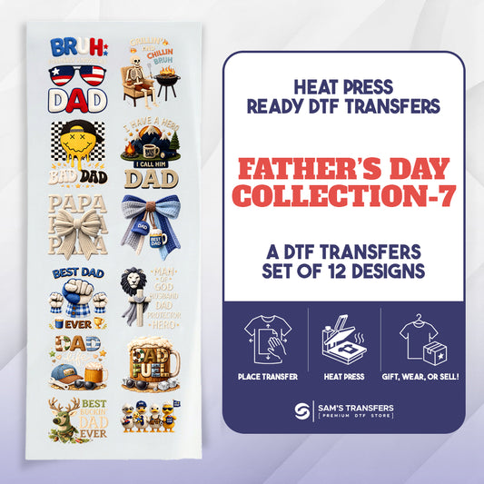 Fathers Day DTF Transfer Bundle | Best Seller Adult-size T-shirt Designs | Bundle-Collection-7
