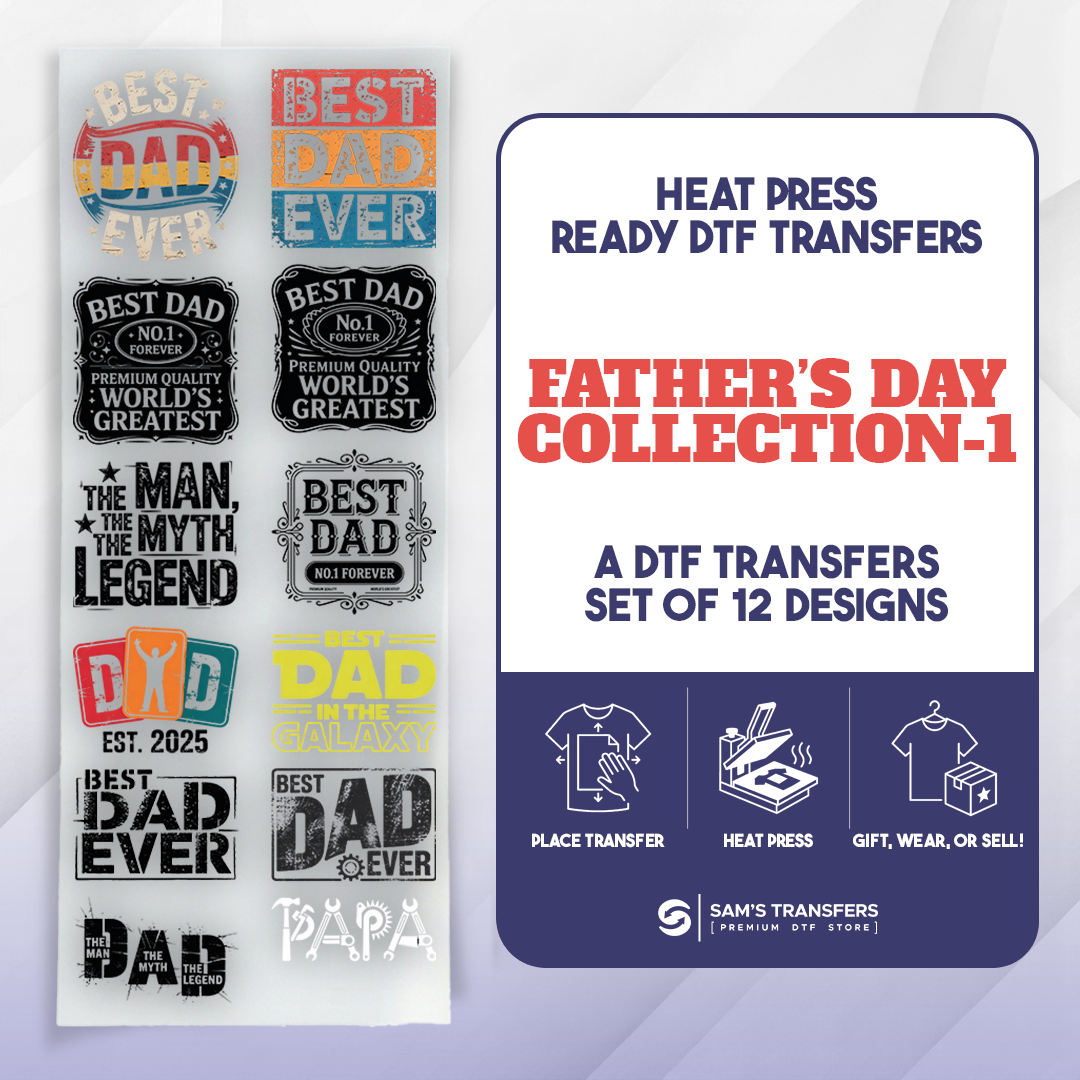 Fathers Day DTF Transfer Bundle | Best Seller Adult-size T-shirt Designs | Artboard_Best_Dad