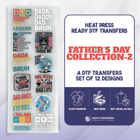 Fathers Day DTF Transfer Bundle | Best Seller Adult-size T-shirt Designs | Artboard_Karma_Dad_1