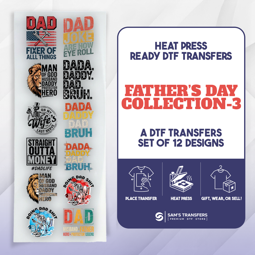Fathers Day DTF Transfer Bundle | Best Seller Adult-size T-shirt Designs | Artboard_Karma_Dad_2