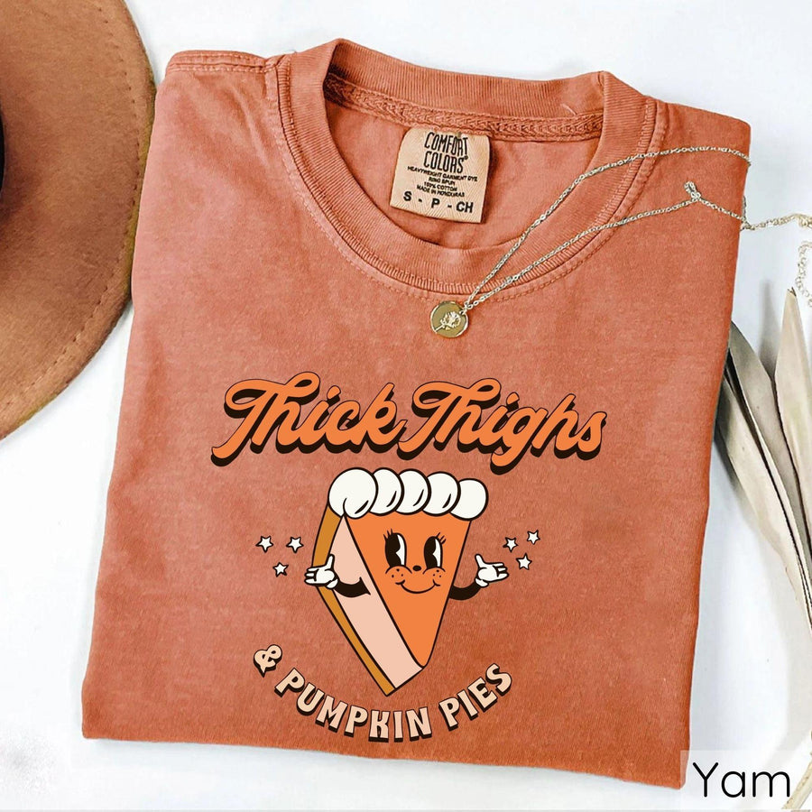 Thick Thighs & Pumpkin Pies - Yam Edition Halloween DTF Transfer