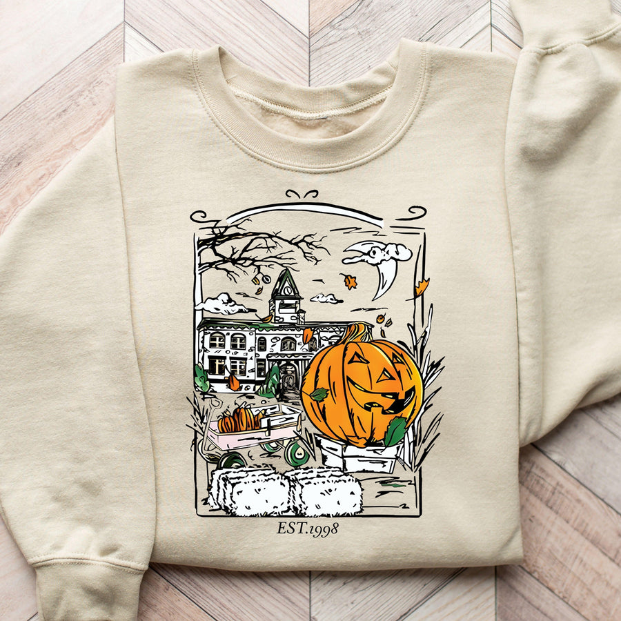 Haunted House Retreat - Vintage Halloween DTF Transfer