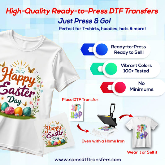 High Quality Ready to Press DTF Transfers 