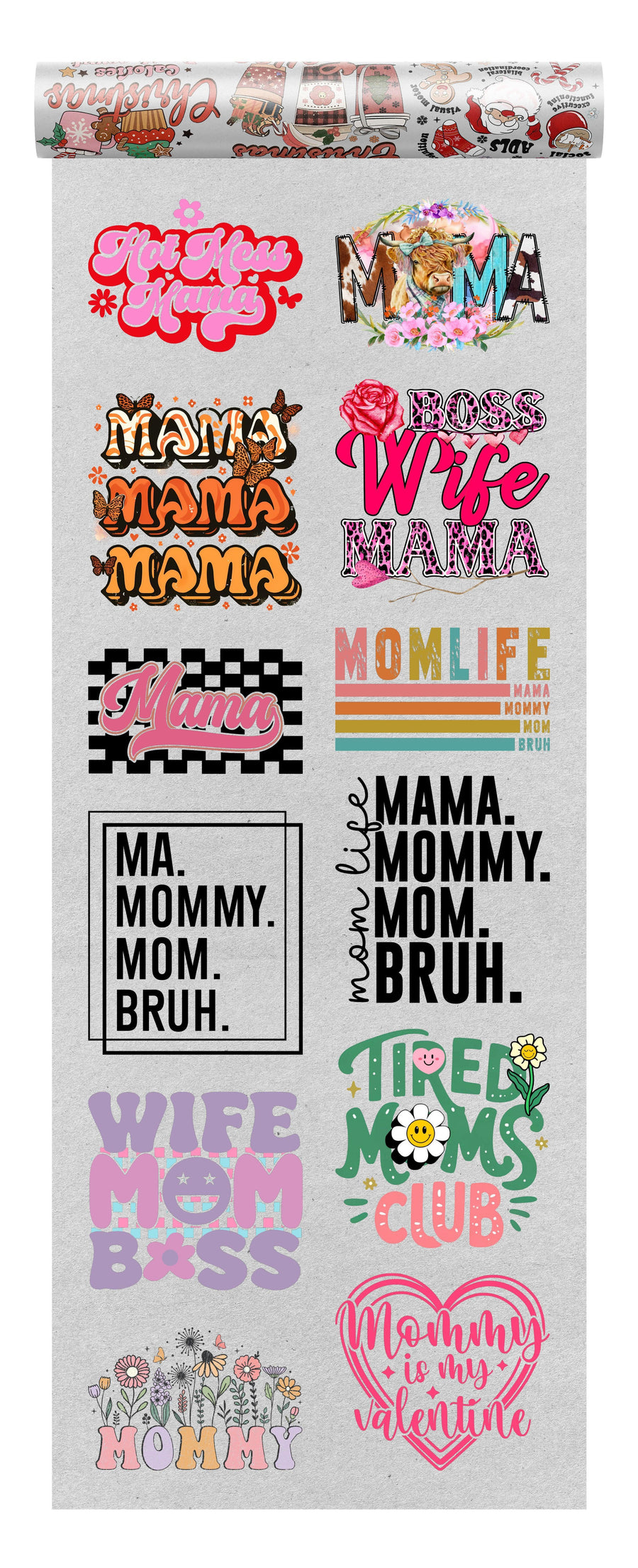 Mama DTF Transfer Bundle - 12 Ready-to-Press Mom Life & Boss Mom Designs