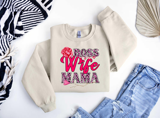 Boss Wife Mama Ready-to-Press DTF Transfer - Sam's DTF Transfers