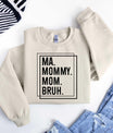 Minimalist MA MOMMY MOM BRUH Ready-to-Press DTF Transfer - Sam's DTF Transfers