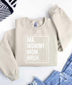 Minimalist MA MOMMY MOM BRUH (White Text) Ready-to-Press DTF Transfer - Sam's DTF Transfers
