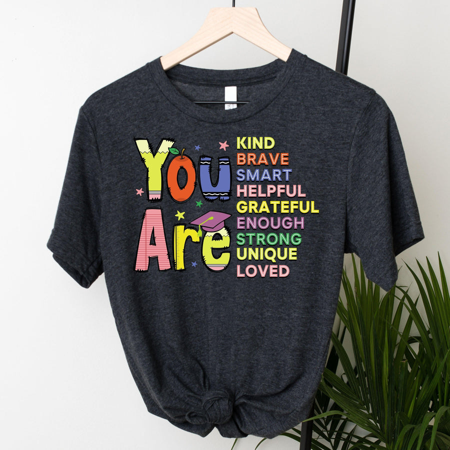 "You Are Kind Brave Loved" Ready-to-Press DTF Transfer