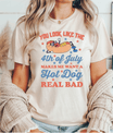 4th of July Hot Dog Patriotic Ready-to-Press DTF Transfer - Sam's DTF Transfers