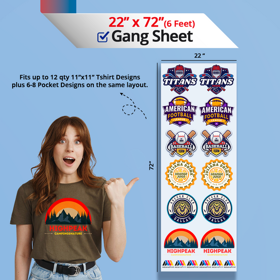 Best dtf transfer gang sheets ready to press​, fast DTF printing, best price DTF with iron. DTF Transfers sheet near me