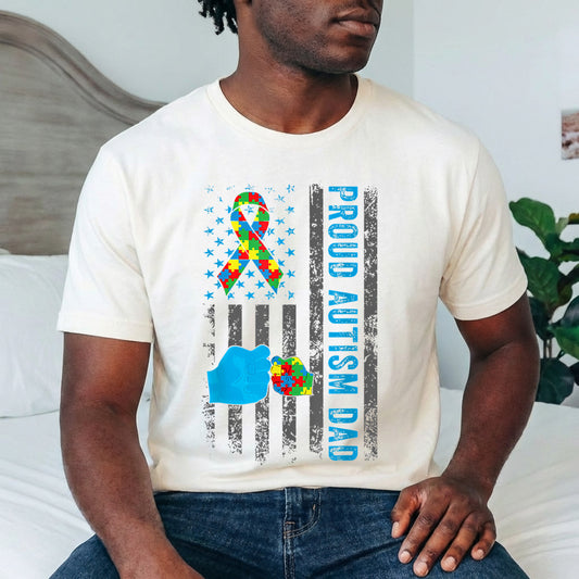 Proud Autism Dad Father's Day Awareness Ready DTF Transfer | FR2131