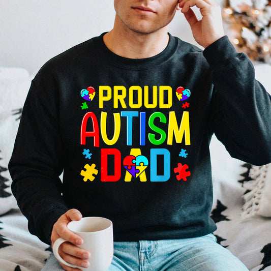 Proud Autism Dad Father's Day Awareness Ready DTF Transfer | FR2133
