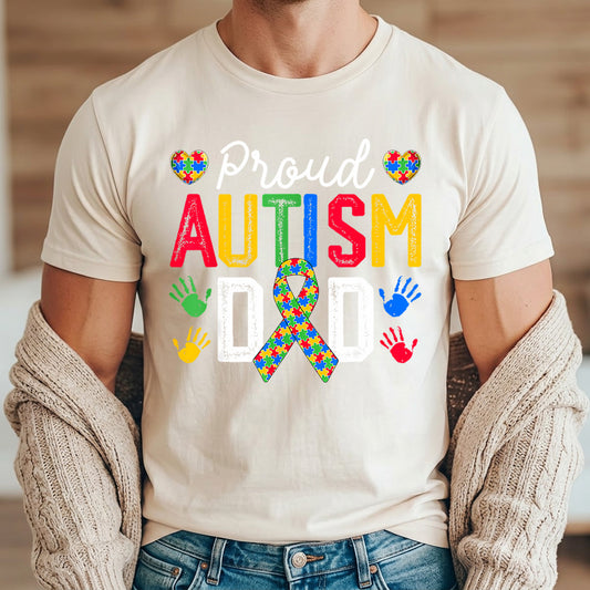 Proud Autism Dad Father's Day Awareness Ready DTF Transfer | FR2135