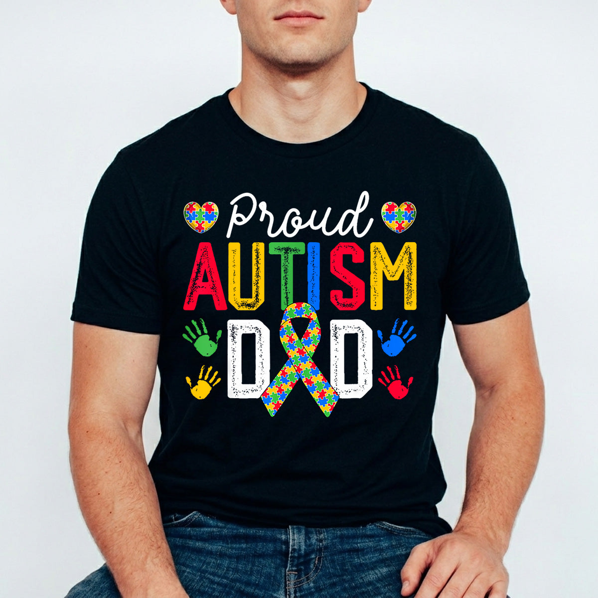 Proud Autism Dad Father's Day Awareness Ready DTF Transfer | FR2136