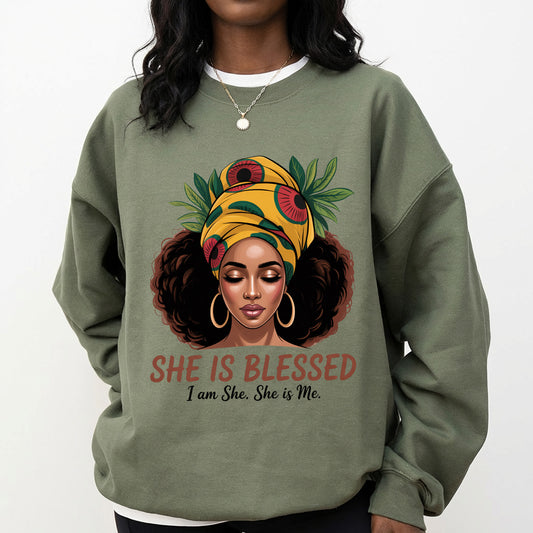 Shirt featuring a Black History-themed DTF transfer.