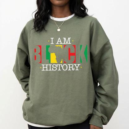 Shirt featuring a Black History-themed DTF transfer.