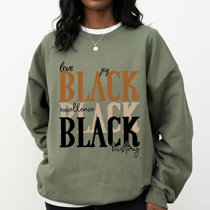 Shirt featuring a Black History-themed DTF transfer.