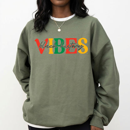 Shirt featuring a Black History-themed DTF transfer.
