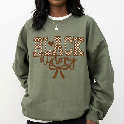 Shirt featuring a Black History-themed DTF transfer.
