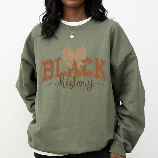Shirt featuring a Black History-themed DTF transfer.