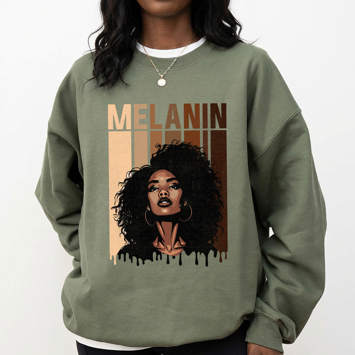 Shirt featuring a Black History-themed DTF transfer.