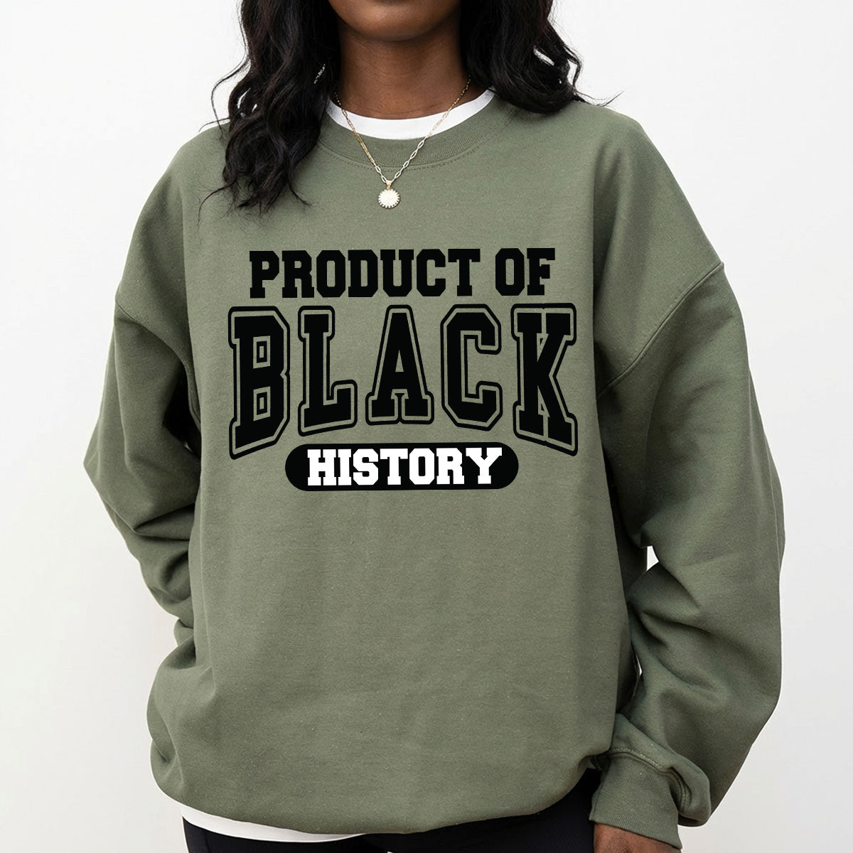 Shirt featuring a Black History-themed DTF transfer.