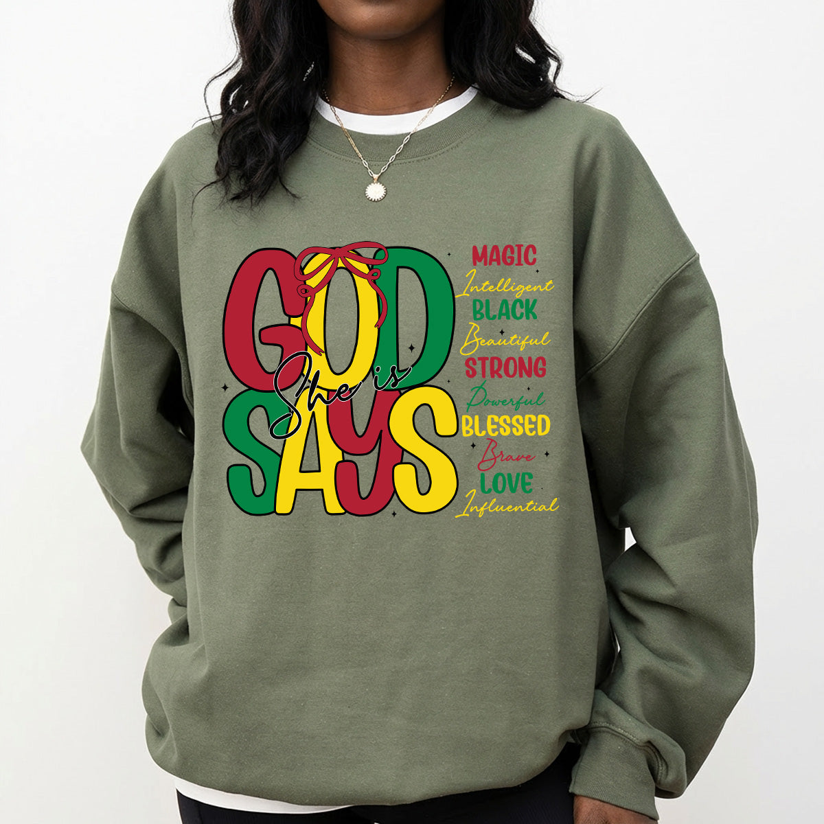Shirt featuring a Black History-themed DTF transfer.